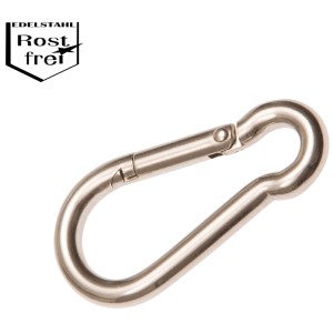 Moschettone in acciaio inox M10 x 100 mm per sedie sospese e sedie a dondolo.