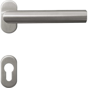 Ensemble de poignées de porte en acier inoxydable n° 50 avec rosace pour portes intérieures.