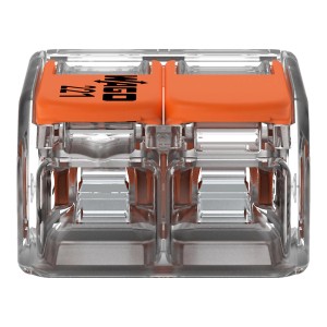 Borne à levier Wago, 2 pôles, pour conducteurs de 0,2 à 4 mm², lot de 5.