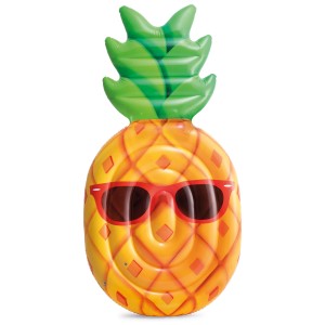 Matelas pneumatique Intex motif ananas avec lunettes de soleil, multicolore, 119x226 cm.