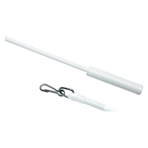 Set da 2 Gardinia bastoni tiratenda in metallo bianco, 75 cm, per binari per tende.