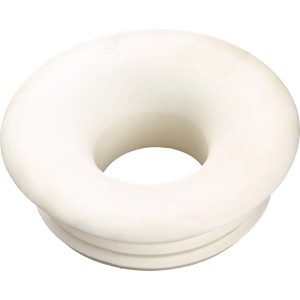 Raccord de tuyau de chasse d'eau blanc en plastique, Ø 28-32 mm x Ø 48 mm, pour joints de tuyau WC.