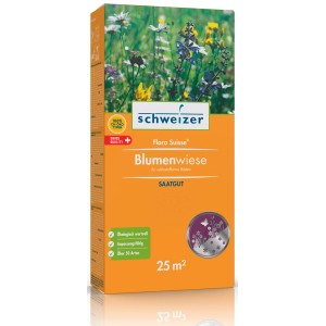 Graines de prairie fleurie Flora Suisse pour sols pauvres, couvre 25 m².