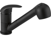 Baliv Küchenarmatur KI-1521 mit Wasserspareinsatz und Geschirrbrause Schwarz