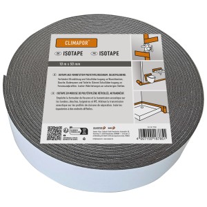 Climapor Isotape auto-adhésif, 50mm de large, 10m de long, pour isolation chauffage et tuyaux.