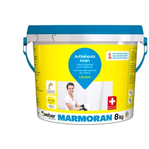 Secchio di intonaco decorativo per interni Marmoran Carrara, grana 1.5 mm, per pareti.