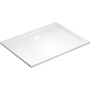 Receveur de douche blanc baliv DW-120.80E aspect pierre, 120x90 cm, en acrylique.