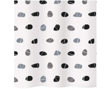 Diaqua® Rideau de douche Stones en polyester à motifs 120 x 200