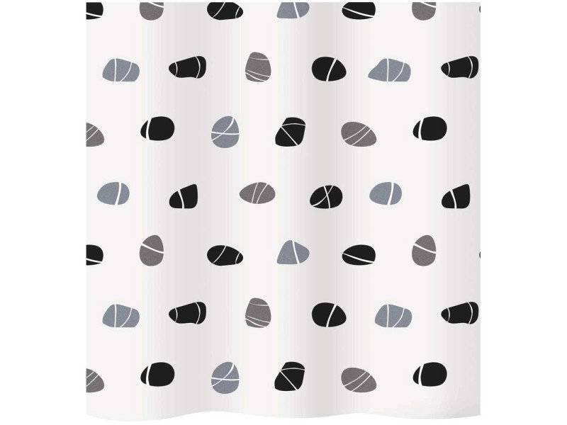 Diaqua® Rideau de douche Stones en polyester à motifs 120 x 200 cm