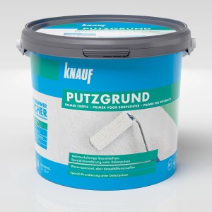 Knauf Putzgrund 5l in secchio, primer per intonaci decorativi.