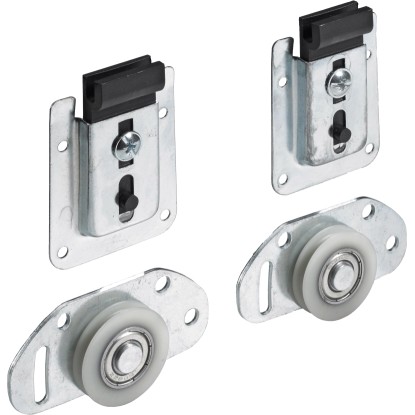 Hettich SlideLine 88 Montagesatz für eine Tür 25 kg Stahl / Kunststoff