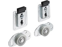 Hettich SlideLine 88 Montagesatz für eine Tür 25 kg Stahl / Kunststoff