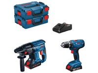 Bosch Professional Maschinen-Set GSR 18V-21 und GBH 18V-21 inkl. 2 Akkus