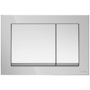 Placca di comando Cersanit cromata per set WC B980, pulsante