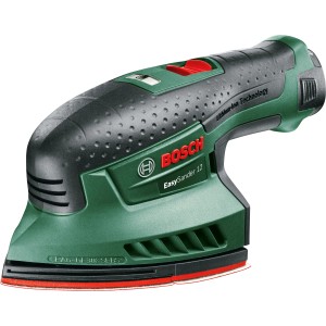 Ponceuse multifonction sans fil Bosch EasySander 12, ponceuse verte avec batterie et chargeur inclus.