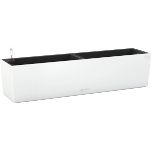 Jardinière blanche Lechuza Balconera Color 80 (79x19cm) avec système d'arrosage.