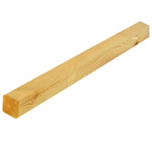 Legno da costruzione, 4,5x4,5x250 cm, impregnato verde e piallato liscio.