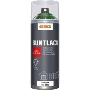 OBI Buntlack Spray RAL 6002 Verde foglia, lucido, bomboletta da 400ml.