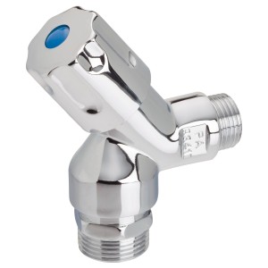 Robinet d'appareil chromé 21 mm (R 1/2) avec aérateur pour lave-vaisselle ou lave-linge.