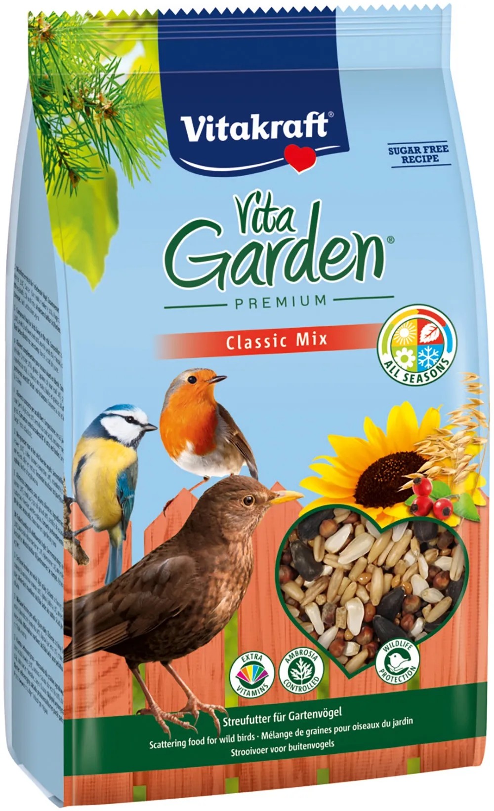 Nourriture Pour Oiseaux Sauvages - Mélange Premium 15 Kg - Alimentation Toute Saison Pour Mésanges, Rouges-gorges Et Merles - 5