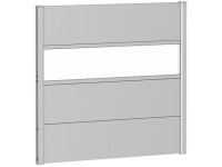 Biohort Wandpaneel Sichtschutz m. Acrylglas 100 cm x 90 cm Silber-Metallic