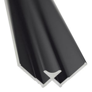 Breuer Verbindungsprofil für Rückwand Ecke innen, schwarz matt, 255cm, für Dusche.