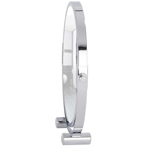 Specchio cosmetico Wenko Mera, Ø 16cm, con struttura e piedini cromati.