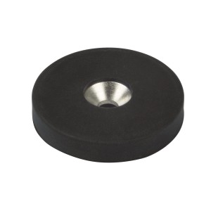 Magnete Fix-o-moll con foro svasato, 6x32x4,5 mm, rivestito in silicone, ideale per casa e montaggio.