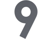 Alpertec Hausnummer Nr. 9 Edelstahl Anthrazit