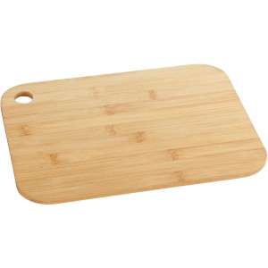 Tagliere Wenko in bambù M+, 33x25cm, utensile da cucina con foro per appenderlo.