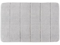 Badteppich Steps Mikrofaser Hellgrau 60 x 90 cm