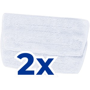 Vileda Steam XXL : lot de 2 recharges de lingettes pour nettoyeur vapeur, microfibre, blanc.