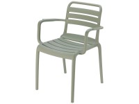 Gartenstuhl stapelbar Polypropylen Stahl Grün (HxBxT) 83 x 58 x 60 cm