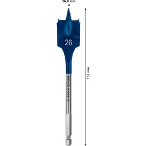 Bosch Flachfräsbohrer Expert Self Cut Speed, 26 mm, für schnelles Bohren in Holz.