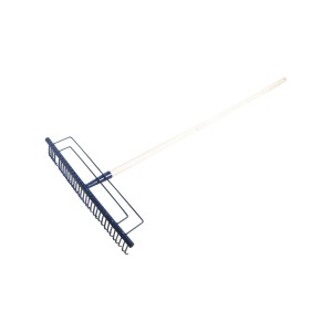 LUX Rasenrechen mit Stiel, 58 cm Arbeitsbreite, zum Reinigen von Rasenflächen.