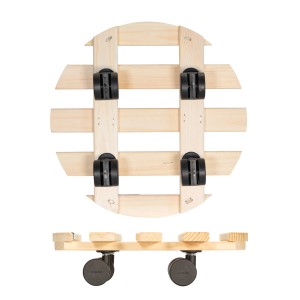 Wagner Multi Roller GH0643 sottovaso a rotelle in legno con 4 ruote doppie, portata 100 kg.