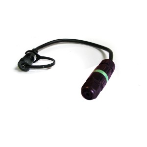 Connettore Easy Connect IP67 nero per sistemi di illuminazione esterna.