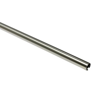 Gardinia Chicago bastone per tende con binario interno, Ø 20 mm, effetto acciaio inox, 160 cm.