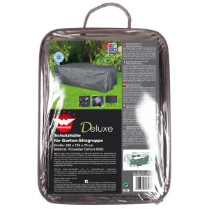 Copertura grigia confezionata per set da giardino, Deluxe Oxford 420D Poliestere.