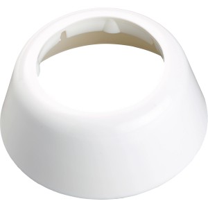 Rosetta in plastica bianca DN 50, 90x30mm per coprire i passaggi a muro.