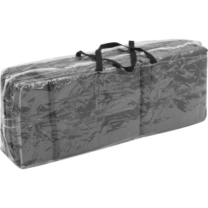 Custodia protettiva trasparente 50x32x125cm per cuscini, resistente alle intemperie.