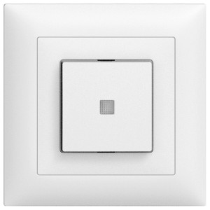 Pulsante a incasso illuminato Feller EdizioDue A/R bianco.