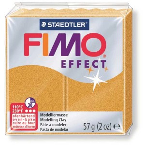 Fimo Effect Modelliermasse Gold, 57g Packung, ideal für kreative Modellierarbeiten und DIY-Projekte.