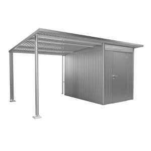 Auvent latéral Biohort pour abri de jardin AvantGarde A3/A7, taille L, argent métallisé.