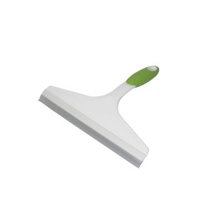 OBI tergivetro doccia, accessorio bagno verde e bianco per pulire il box doccia.