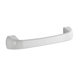Wenko Pure barre d'appui pour baignoire, barre de maintien en plastique blanc pour baignoire et WC.