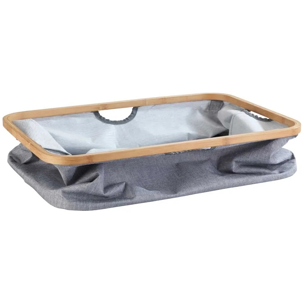 Wenko Wschekorb Bahari faltbar Bambus Hellgrau 50 l
