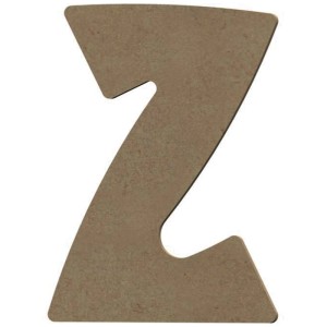 Gomille Figura MDF Z, naturale, 5,5x8cm, per bricolage e decorazioni.