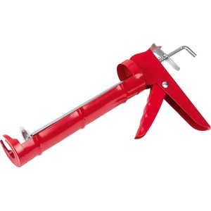 Pistola per cartucce rossa in acciaio per utensili per applicare sigillanti.