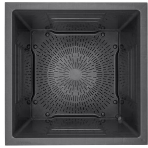 Vaso per piante Deroma Cubo Millennium, antracite, 49x49x49 cm, con ruote e riserva d'acqua.